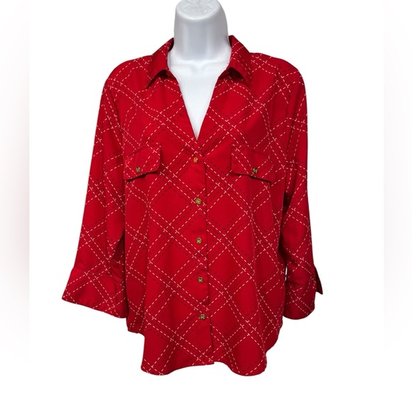 Adrienne Vittadini blouse size large - Picture 1 of 8